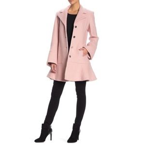 Pink Skirted Hem Coat